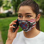 American Confederate Flag They Hate Us Cause They Ain't Us 4th July Washable Reusable Custom – Printed Cloth Face Mask Cover Woman Mockup