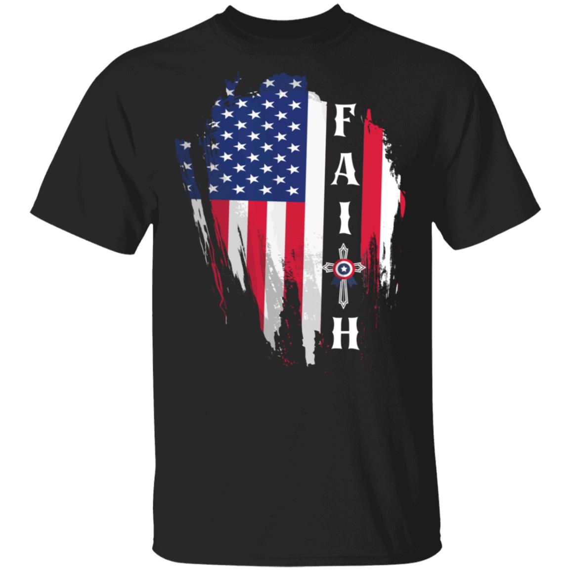Faith American Flag T-Shirt - Christian Shirt, Black, Unisex T-Shirt Faith American Flag T-Shirt - Christian Shirt, Black, Unisex T-Shirt