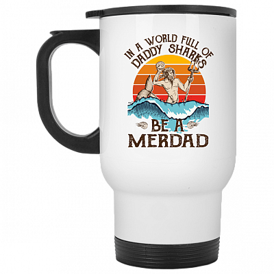 14 oz. White Travel Mug