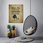 To Bonus Dad The Gift Of Life Saying From Daughter Canvas Poster Mockup To Bonus Dad The Gift Of Life Saying From Daughter Canvas Poster Mockup