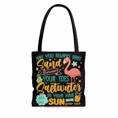 May You Always Have Sand Between Your Toes All Over Print Tote Bag - Shoulder Bag - Reusable Grocery Shopping Bag