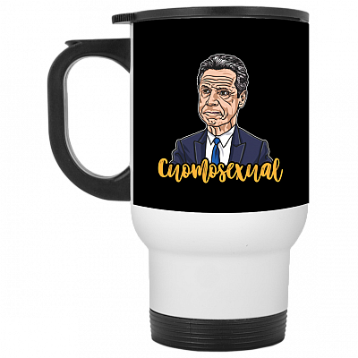 14 oz. White Travel Mug