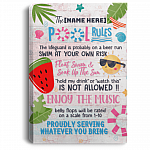 Personalized the Pool Rules the Lifeguard Is Probably on a Beer Run Framed Canvas - Unframed Poster, White, 0.75'' Framed Canvas Personalized the Pool Rules the Lifeguard Is Probably on a Beer Run Framed Canvas - Unframed Poster, White, 0.75'' Framed Canvas