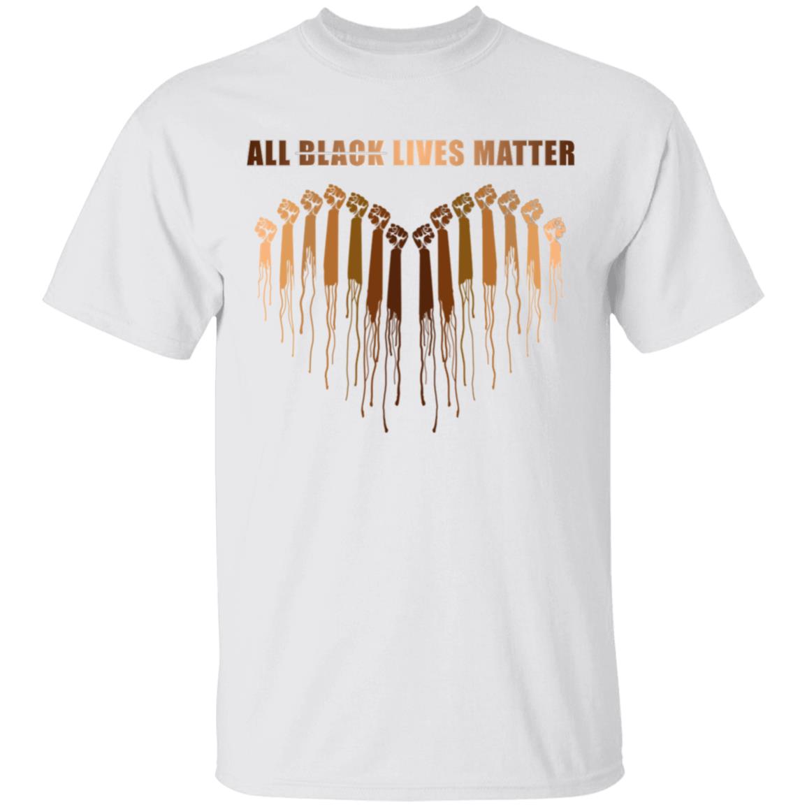 All Lives Matter Hands Love, White, Unisex T-Shirt
