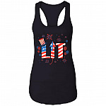 Lit Tank Top Funny 4th Of July Tank Top American Flag Tank Top - Fireworks Firecracker Tank Top, Black, Ladies Racerback Tank Lit Tank Top Funny 4th Of July Tank Top American Flag Tank Top - Fireworks Firecracker Tank Top, Black, Ladies Racerback Tank