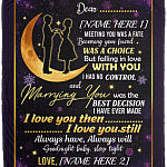 Personalized I Love You And Then I Love You Still Good Night Baby Wedding Anniversary Premium Sherpa Blanket, White, Cozy Plush Fleece Blanket - 50x60