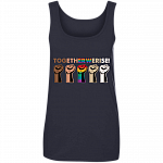 Together We Rise Tank Top - Black Lives Matter Tank Top - Equality Social Justice Tank Top, Navy, Ladies Tank Top