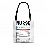 Nurse Nutritional Facts All Over Print Tote Bag - Shoulder Bag - Reusable Grocery Shopping Bag