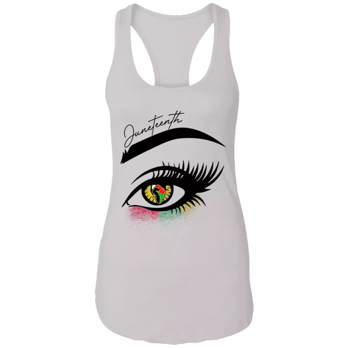 Bright Eyes Juneteenth Is My Independence Day Cotton Tank Top Tee - Ladies Racerback Tank, White, Ladies Racerback Tank Bright Eyes Juneteenth Is My Independence Day Cotton Tank Top Tee - Ladies Racerback Tank, White, Ladies Racerback Tank