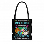 In My Dream World Yarn Is Free Coffee Is Healthy And Crocheting Makes You Thin-Seamstress Quilter All Over Print Tote Bag