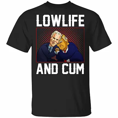 Lowlife And Cum Jeffrey Epstein And Trump T-Shirt, Black, Unisex T-Shirt