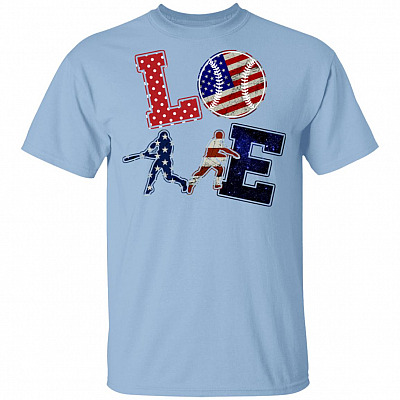 Love Baseball T-Shirt - Baseball Lovers Shirt, Light Blue, Unisex T-Shirt