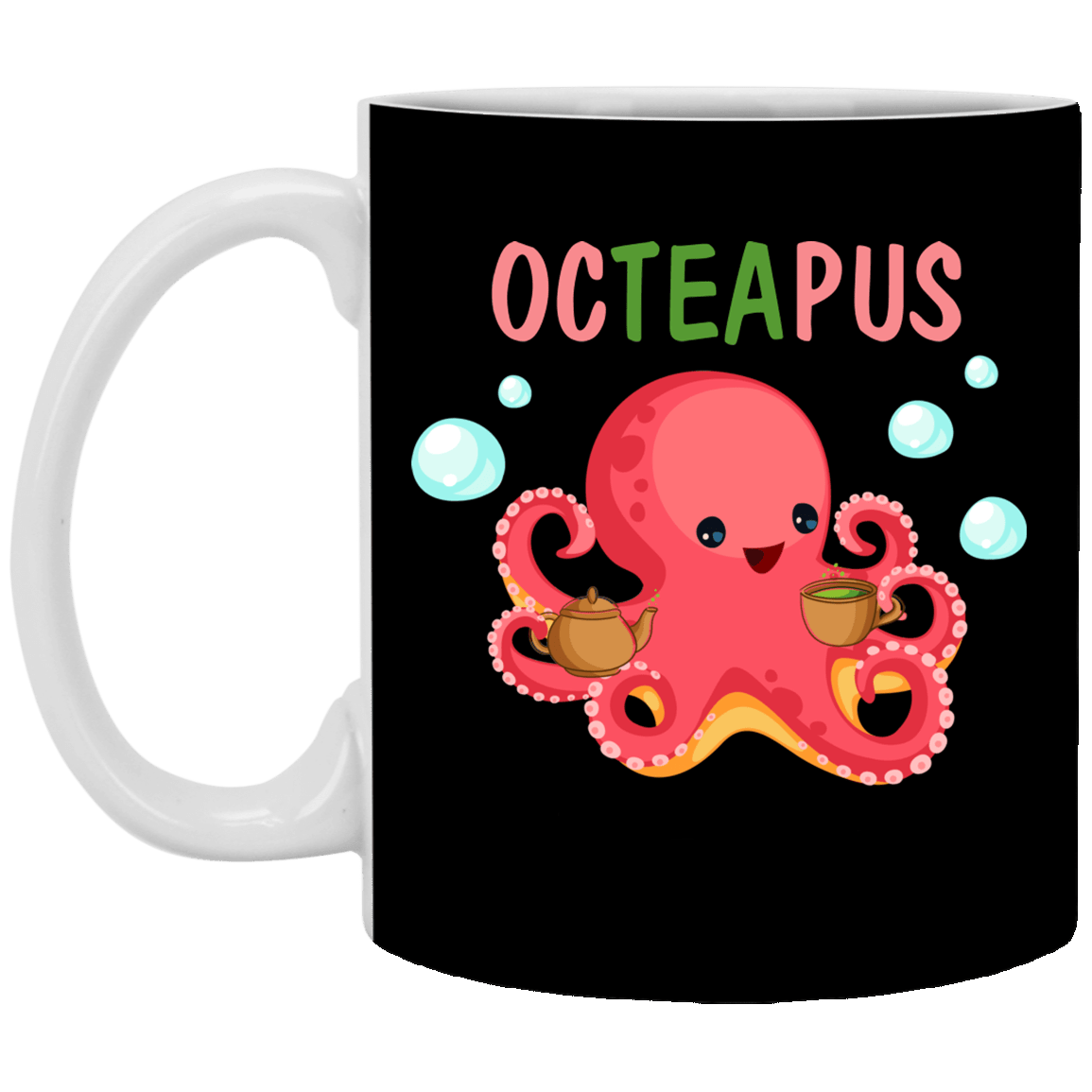 Octeapus Ceramic Coffee Mug - Beer Stein - Water Bottle - Color Changing Mug - Funny Pun Mugs, Black, 11 oz. White Mug Octeapus Ceramic Coffee Mug - Beer Stein - Water Bottle - Color Changing Mug - Funny Pun Mugs, Black, 11 oz. White Mug
