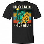 Liberty and Justice for All Vintage T-Shirt - Equality Shirt, Black, Unisex T-Shirt