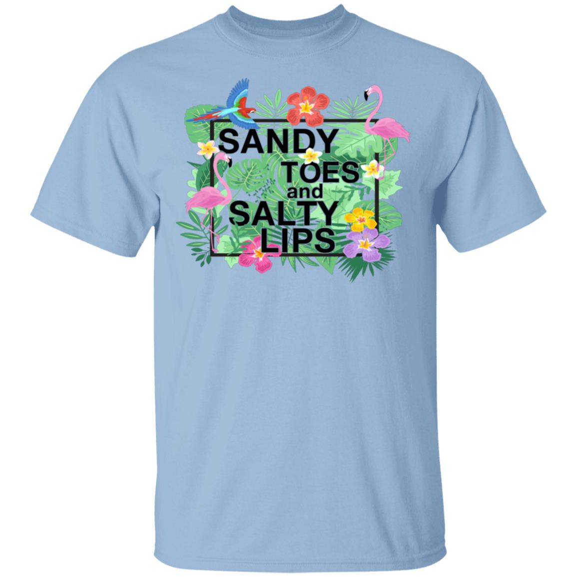 Sandy Toes And Salty Lips T-Shirt - Funny Love Beach Shirt, Light Blue, Unisex T-Shirt Sandy Toes And Salty Lips T-Shirt - Funny Love Beach Shirt, Light Blue, Unisex T-Shirt