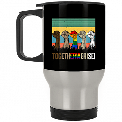 14 oz. Silver Travel Mug