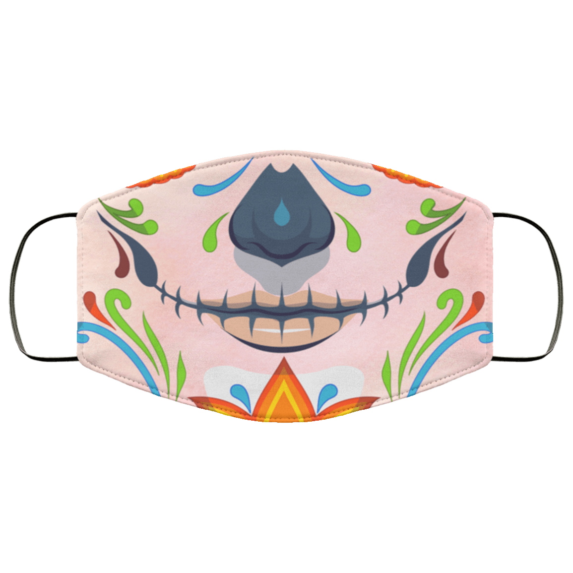 Sugar Skull Calavera Washable Reusable Custom – Printed Cloth Face Mask Cover, White, Cloth Face Mask Sugar Skull Calavera Washable Reusable Custom – Printed Cloth Face Mask Cover, White, Cloth Face Mask