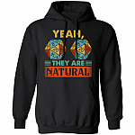 Yeah They're Natural Math 20 D20 Dice Vintage Hoodie Sweatshirt - Funny RPG Gamer Saying Retro Meme T-Shirt, Black, Hoodie