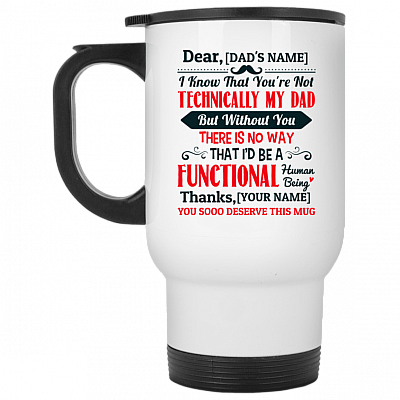 14 oz. White Travel Mug