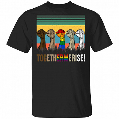 Togetherwerise - Together We Rise - Black Lives Matter T-Shirt, Black, Unisex T-Shirt