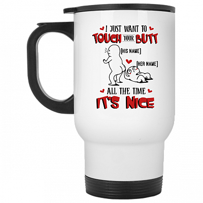 14 oz. White Travel Mug