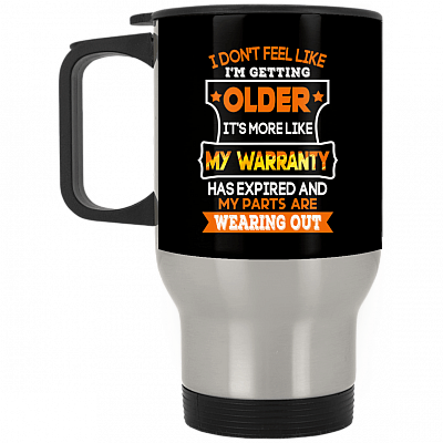 14 oz. Silver Travel Mug