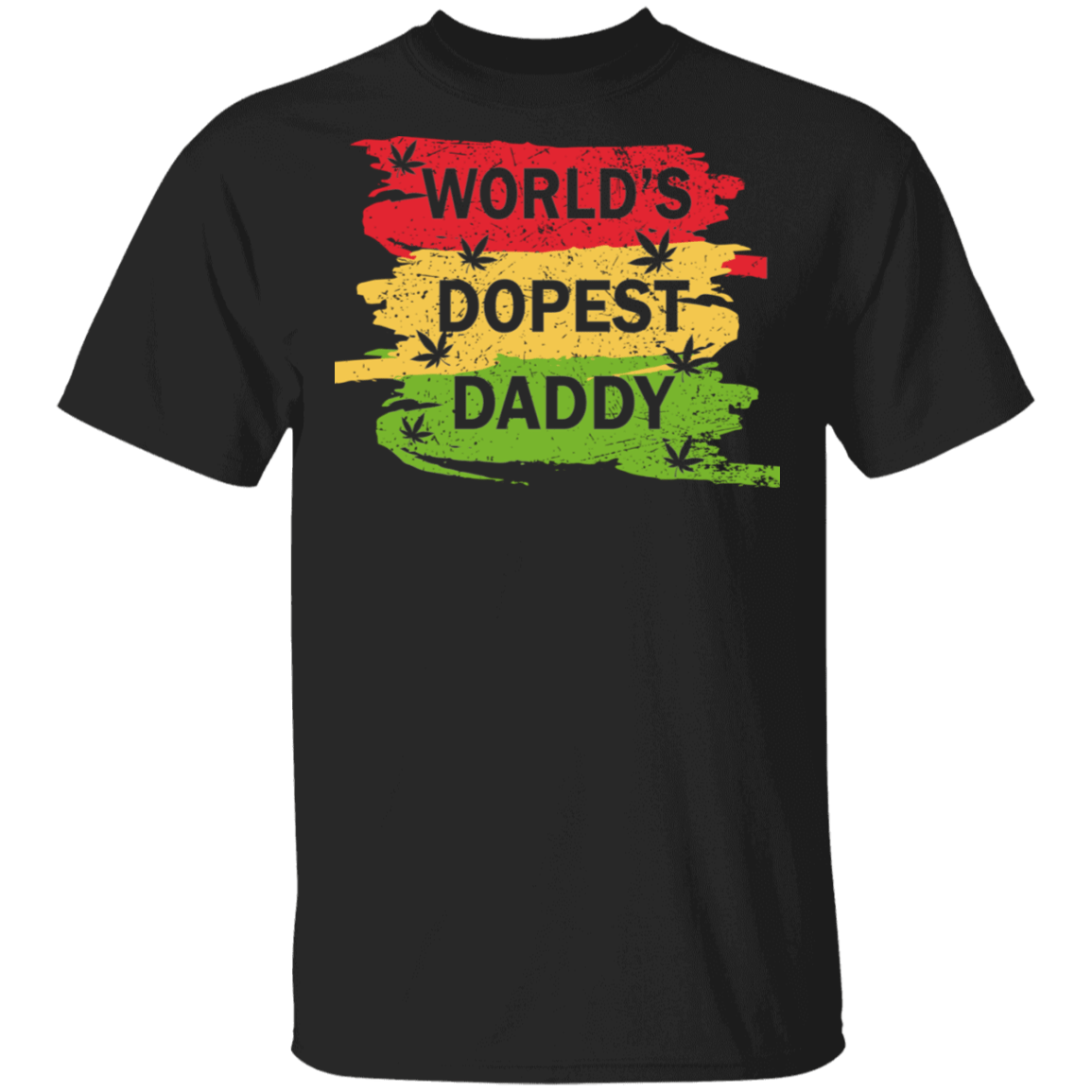 World's Dopest Daddy Funny Vintage Retro 420 Cannabis Gift For Dad T-shirt, Black, Unisex T-Shirt