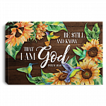 Be Still And Know That I Am God Psalm 46:10 Wrapped Framed Canvas Prints - Unframed Poster, White, 0.75'' Framed Canvas