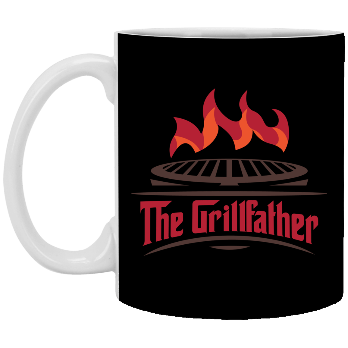 The Grillfather Gift For Dad Ceramic Coffee Mug - Water Bottle, Black, 11 oz. White Mug The Grillfather Gift For Dad Ceramic Coffee Mug - Water Bottle, Black, 11 oz. White Mug