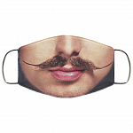 Man With Moustache - funny Face Mask - Washable Reusable Custom – Printed Cloth Face Mask Cover, White, Cloth Face Mask Man With Moustache - funny Face Mask - Washable Reusable Custom – Printed Cloth Face Mask Cover, White, Cloth Face Mask