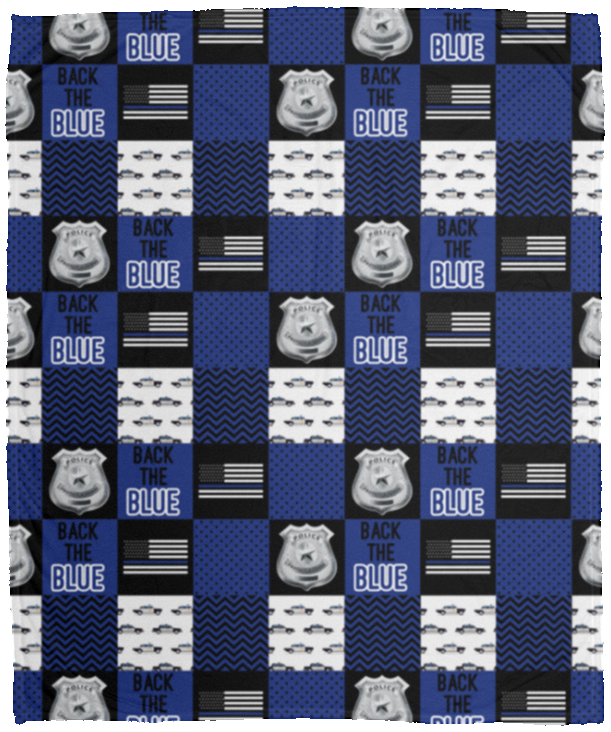Back The Blue Fleece Blanket - Premium Mink Sherpa Blanket - Woven Blanket, White, Cozy Plush Fleece Blanket - 50x60 Back The Blue Fleece Blanket - Premium Mink Sherpa Blanket - Woven Blanket, White, Cozy Plush Fleece Blanket - 50x60