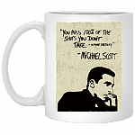 You Miss 100% of the Shots You Dont Take Motivational Quote Gift Ceramic Coffee Mug, White, 11 oz. White Mug