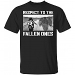 Respect To Fallen Ones T-Shirt - Respect Biker Shirt, Black, Unisex T-Shirt