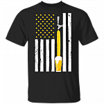 Craft Beer Shirt - American Flag T-Shirt - Beer Lover Shirt - Beer Drinker Shirt - Funny 4th Of July T-shirt, Black, Unisex T-Shirt
