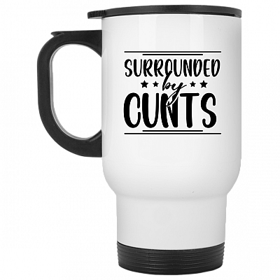 14 oz. White Travel Mug