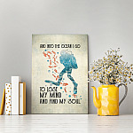 Into The Ocean I Go To Lose My Mind And Find My Soul Canvas Poster - Scuba Diving Saying Canvas Poster Mockup