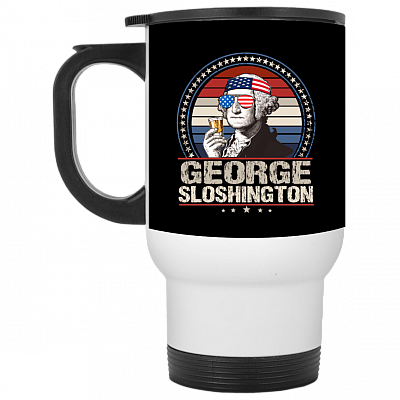 14 oz. White Travel Mug