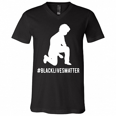 Justin Trudeau Takes a Knee Black Lives Matter T-Shirt - V-Neck Shirt, Black, V-Neck T-Shirt