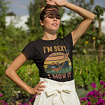 I'm Sexy And I Mow It Lawn Landscaping Meme T-Shirt - Funny Lawn Mower Tractor Cute Gardening Saying-t-shirt-mockup-of-a-woman-in-a-garden-blocking-the-sun-from-her-eyes I'm Sexy And I Mow It Lawn Landscaping Meme T-Shirt - Funny Lawn Mower Tractor Cute Gardening Saying-t-shirt-mockup-of-a-woman-in-a-garden-blocking-the-sun-from-her-eyes