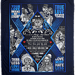 To My Girlfriend Blanket - You Are My Always And Forever Blanket - Skull Couple Fleece Blanket, White, Cozy Plush Fleece Blanket - 50x60