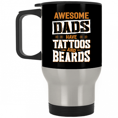 14 oz. Silver Travel Mug