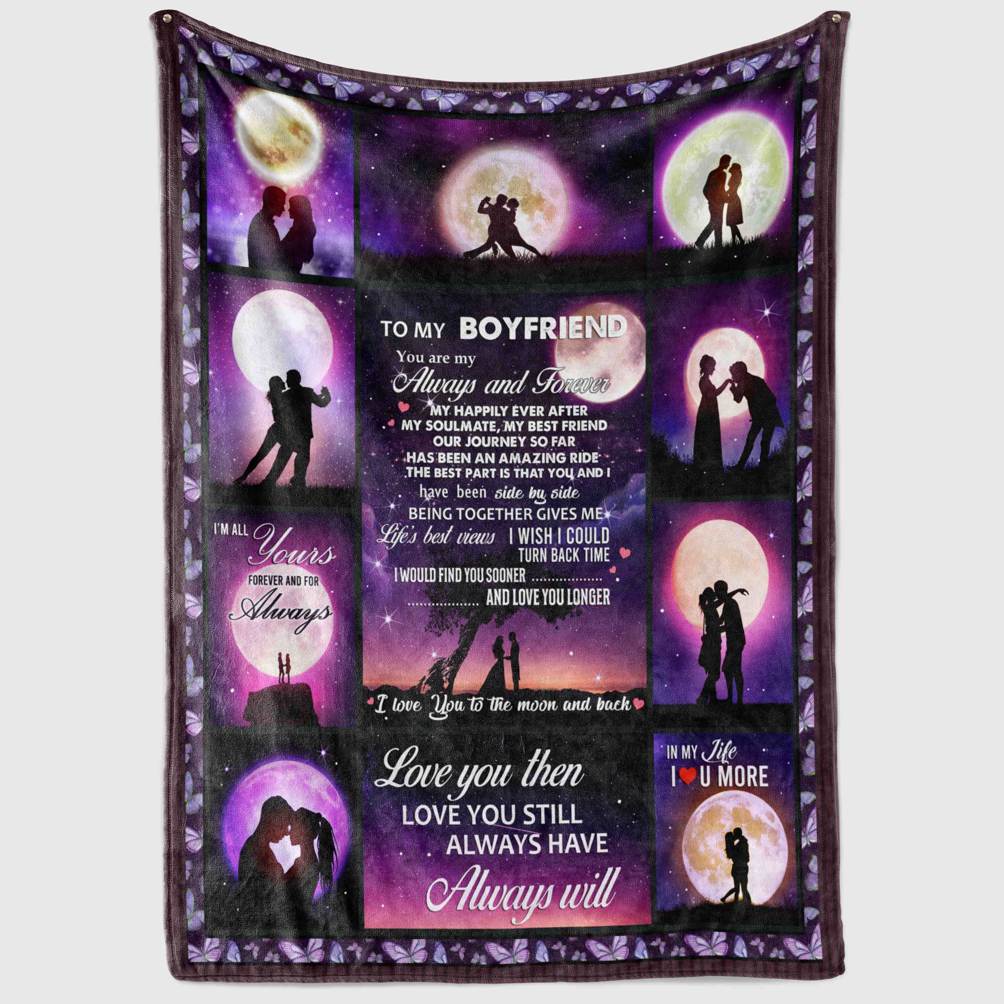 4VT. To My Boyfriend Always Forever blanket mockup