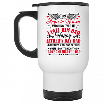 14 oz. White Travel Mug