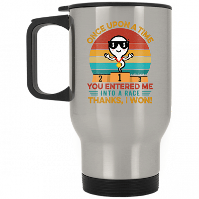 14 oz. Silver Travel Mug