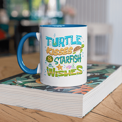 Alternative view of Turtle Kisses And Starfish Wishes Accent Mug