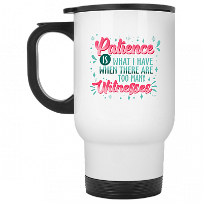 14 oz. White Travel Mug
