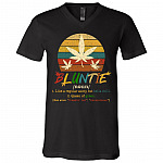 Bluntie Shirt, Black, V-Neck T-Shirt