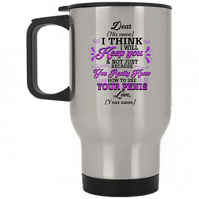 14 oz. Silver Travel Mug
