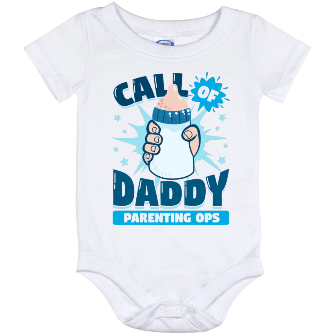 Call of Daddy Parenting Ops Baby Onesie - Baby Infant Bodysuit, White, Baby Onesie - 12 Month