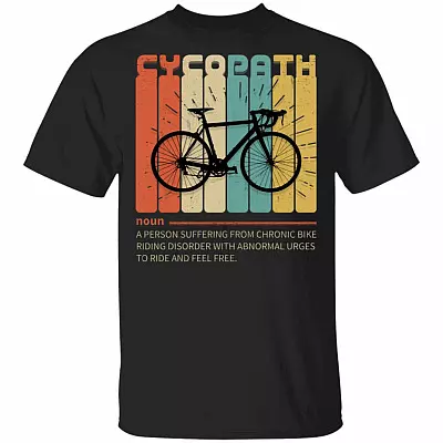 Vintage Cycopath T-Shirt - Funny Cyclist T-Shirt - Bicycle Rider Bike T-Shirt - Biking Shirt, Black, Unisex T-Shirt